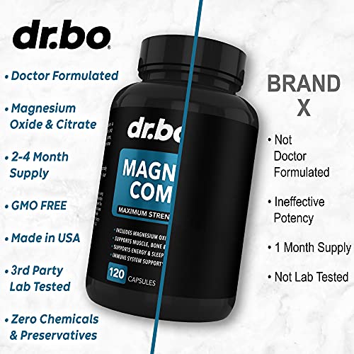 Magnesium Complex Supplement Capsules 500mg Support Energy