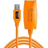 Tether Tools TetherPro USB 3.0 to USB Female Active Extension Cable | Fast Transfer Between Camera and Computer | High Visibility Orange | 16 Feet (5 m) | Fast Reliable Data Transfer