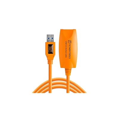 Tether Tools TetherPro USB 3.0 to USB Female Active Extension, 16' (5m), High-Visibility Orange