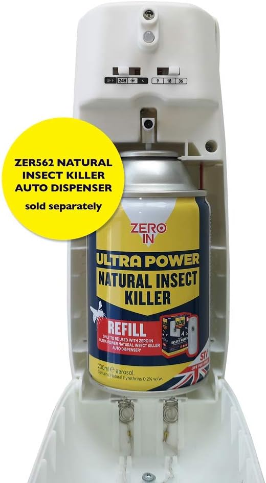 Zero In 300 ml Ultra Power Flying Insect Killer Auto Dispenser Refill (24 Hour Protection, Use in Homes, Kills Flies, Wasps and Mosquitoes) - Image 3