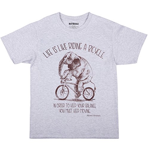 Retreez-Inspirational-Life-is-Like-Riding-a-Bicycle-Cyclist-Printed-T-Shirt-Tee