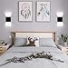 Modern LED Wall Sconce Acrylic Wall Light Plug in Cord with on/Off Switch,Decorative Wall Lamp Night Light for Pathway, Bedroom, Balcony ,Drive Way,Cool White(Black Body)