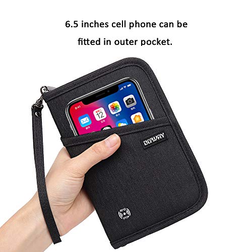 Defway Passport Wallet RFID Blocking Travel Organizer Bag, Family