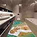 Kemilove 3D Floor/Wall Sticker Removable Mural Decals Vinyl Art Living Room Decors(Beach)
