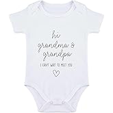 SproutJoy Hi Grandma & Grandpa Bodysuit for Baby Pregnancy Announcement You're Going to be Grandparents
