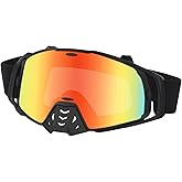 HNJOKE Dirt Bike Goggles, Motorcycle Riding ATV Mountain Bike Windproof Dustproof Goggles for Women Men