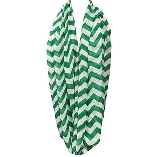 Wrapables Light Weight Chevron Infinity Scarf, Green
