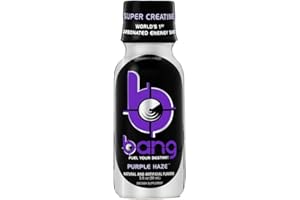 VPX, Bang Carbonated Energy Shot, Purple Haze, 3 Fl. Oz. (Case of 12)