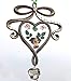 My Precious Sister Bow Knot Heart Suncatchers Glass Sister Wind Chime with Pressed Flower Hearts Embedded in Glass with Metal Trim Sister Heart Charm Gifts for Sister Birthdays Christma