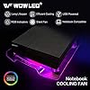 WOWLED-Upgrade-USB-RGB-LED-Cooler-Cooling-Fan-Stand-Wireless-Remote-Controller-IR-Multi-color-LED-Light-Accessories-for-PS4-Playstation-4-Pro-PS4-Slim-XBOX-One-X-Notebook-Laptop-Gaming-Consoles WOWLED Upgrade USB RGB LED Cooler Cooling Fan Stand, Wireless Remote Controller IR, Multi-color LED Light Accessories…