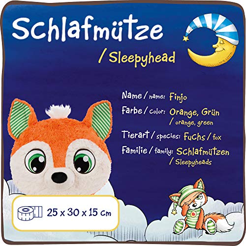 NICI Schlafmützen Fuchs Finjo, Kuscheltier Jungen, Mädchen & Babys, Flauschiges Kuschelkissen für Kinder ab 12 Monaten, Weiches Stofftier-Kissen I 43953, Orange, 1 Stück (1er Pack) – Bild 4