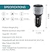 Dual USB Car Charger-oulin's Quick Charge 3.0 and 5V/2.4A 30W Total Output Car Charger for Samsung Galaxy S8/S7/Edge,iPhone 7/6s/Plus,iPad Pro/Ari 2/Mini,Nexus,HTC and Dashcam (Black)
