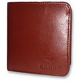 K KANAK -Prince Wallet, Genuine Leather Wallet,Bifold Men's Wallet, Safe Card Case, Versatile and Minimalist Wallet for Men, 3.94 inches x 3.74 inches x 0.89 inches (BROWN)