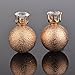 Crystal Double Sided Faux Pearl Gold Ball Earrings Resin Stud Plug Pin Golden S665K04