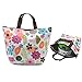 Waterproof Picnic Lunch Bag Lunch Box Tote Insulated Cooler Travel Zipper Organizer Box, flower