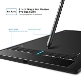 UGEE M708 Drawing Tablet 10x6 inch Pen 16384 Pressure 8 Express Keys Windows view 4
