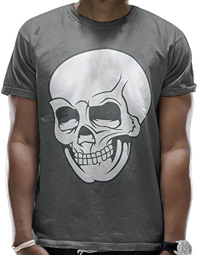 SKULLLTNISM Ghost Skull Black &amp; White Graphic T-Shirt Day Of The Dead Shirts Summer Men's Short-Sleeved T-Shirts
