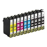 GPC Image 10 Pack Compatible Ink Cartridge Replacement for Epson 220XL 220 XL T220XL120 (4 Black, 2 Cyan, 2 Magenta, 2 Yellow) for Epson Workforce WF-2650 WF-2660 WF-2630 XP-420 XP-320 XP-424 Printer