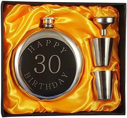 Happy 30th Birthday Flask Gift Set