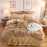 LIFEREVO Luxury Plush Shaggy Duvet Cover Set, Soft