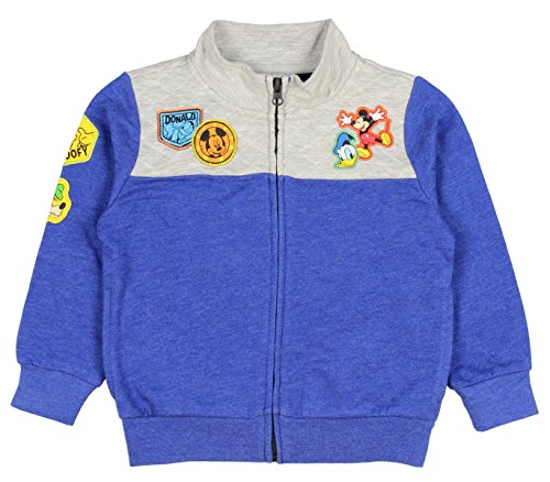 Disney Mickey Mouse Sweatshirt W/Donald Duck Goofy Little Boys Full Zipper 4T