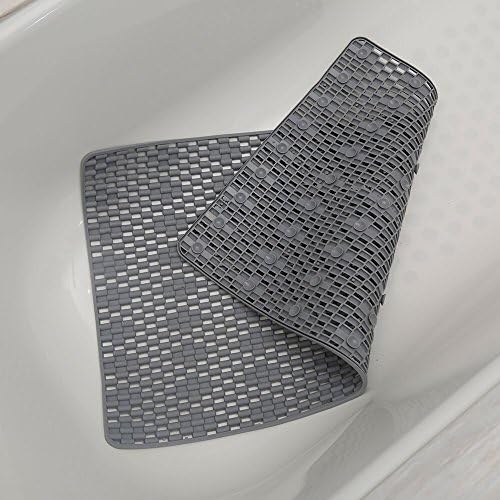 Aveenis Anti-Slip Bath Mat,Machine Washable Shower Mat For Bath Tub 27.5" L x 16" W (Grey)