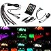 GD-Lighting 4pcs Multi-Color 7 Color LED Interior Underdash Lighting Kit, With Sound Active Function and Wireless Remote Control
