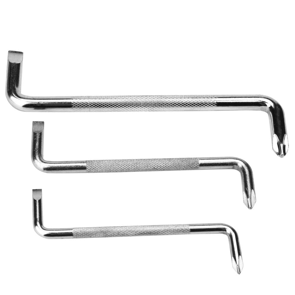 3PCS Offset Screwdriver Set, Chrome Vanadium Steel Right Angle Double Head Z-Shaped Screwdriver for Precision Tightening and Durable Professional Use