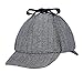 Sherlock Holmes Hat,Deerstalker Hat Classic Cos Play for Adults and Children, Grey, Large