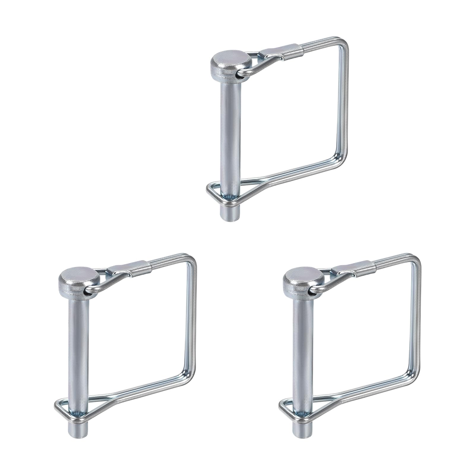 DTGN 6mm x 45mm (DxL) Shaft Locking Pin - 3Pack - Good for Farm Trailers Lawn - Carbon Steel Square Trailer Coupler Pin - Silver Tone