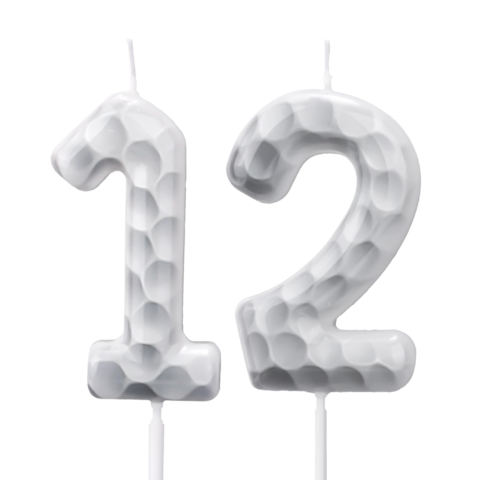 Golf Themed Birthday Candle, Golf Cake Topper Number Candle for Sports Party Decorations Tournaments Celebrations (12)