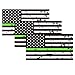 Reflective Tattered Thin Green line USA Flag Sticker | Compatible with Cars & Trucks, 5