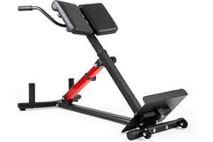 LIONSCOOL Heavy-Duty Adjustable Roman Chair - Back Extension Bench with Multiple Adjustment Functions- Hyperextension Bench Perfect for Home Gym