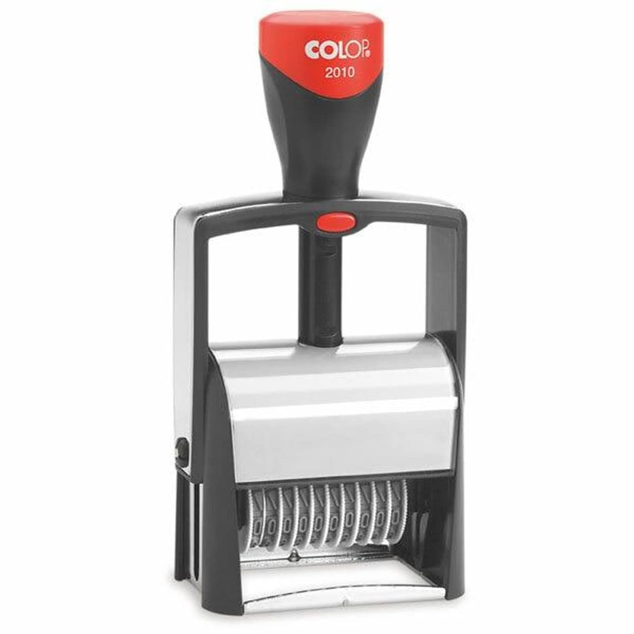 COLOP 2010 Numbering Stamp | 106384 | 5mm 10 Band Heavy Duty Self-Inking Batch Number Stamp