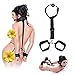 EIF Fei Restraints Adult Costume for Couples with Adjustable Handcuffs,Black