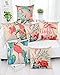 Pillow Cases, YIFAN 6Pcs Flamingo Pattern Pillowcase Set Pillow Cover Cushion Cover for Valentine's Day Birthday