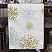VGIA 72 inch Christmas Table Runner Rectangle Snow Pattern Table Runner Christmas Decoration