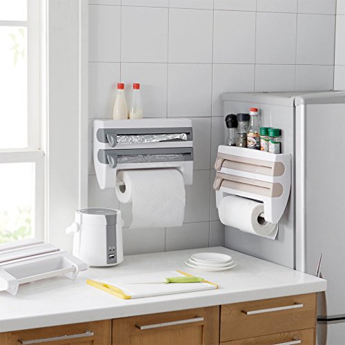 Maexus Multifunctional Home Kitchen Film Sauce Bottle Storage Rack Paper Film Rack