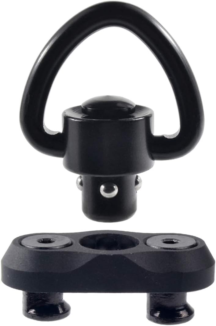 JIALITTE Keymod Adaptor Push Button 1 inch QD S-ling Swivel with Keymod Base Attachment (1 Inch S-ling - Keymod - Pointed)