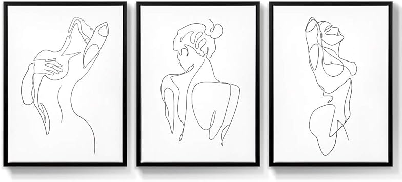 Gronda - Cuadro de pared para recámara, enmarcado minimalista, diseño