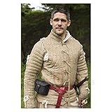 Medieval Gambeson Thick Padded Coat Aketon Jacket Armor, Camel Cotton Fabrics Dress SCA