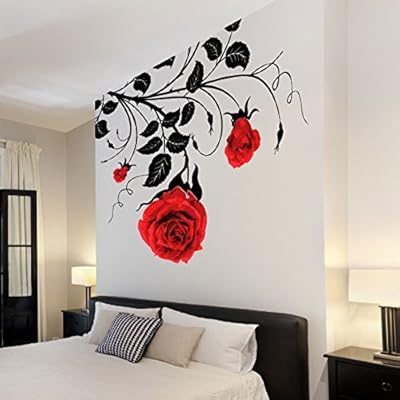 Stickerswall Adhesivo Decorativo Para Pared Diseno De Rosas Y