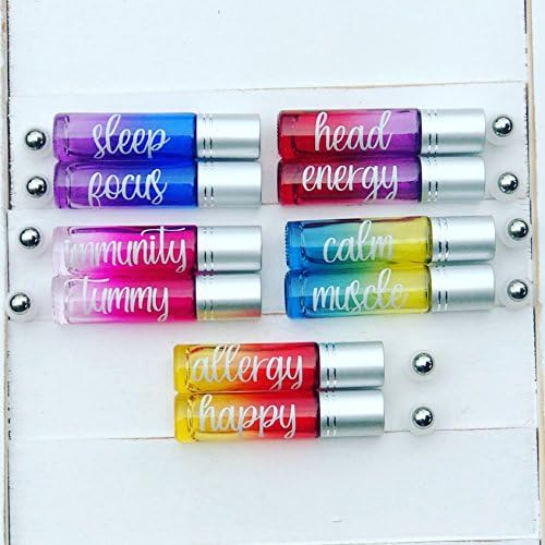 Set of 5 EMPTY Ultra Fine Mist 10ml Glass Spray Bottles for Essential Oils