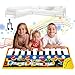 SGDD Music Piano Mat for Kids, Keyboard Piano Play Mat Music Dance Mat Musical Blanket Carpet Early Educational Toys for Toddler Girls Boys Xmas Gifts for Littler Babies Girls Boys Black