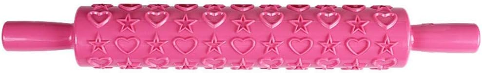 Wenini Embossed Rolling Pins - 14 Pattern Rolling Pin Embossing Baking Pastry Cake Roller Decorating Mold Tool (H)