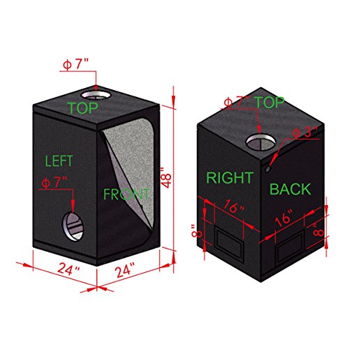 BloomGrow 300W LED Grow Light Kit + High Reflective 600D Mylar Grow