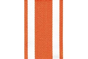 Lawn Chair USA Replacement Lawn Chair Webbing - Webbing for Lawn Chairs, Beach and Camping. UV-Resistant Webbing Strap Made with Durable Polypropylene (2 1/4" x 50', Orange and White Stripe)