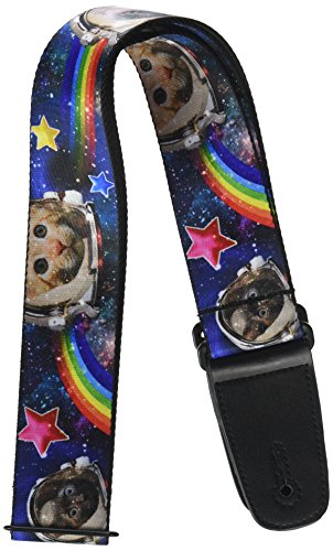 Buckle-Down GS-W30162 "Astronaut Cats in Space/Rainbows/Stars" Guitar Strap