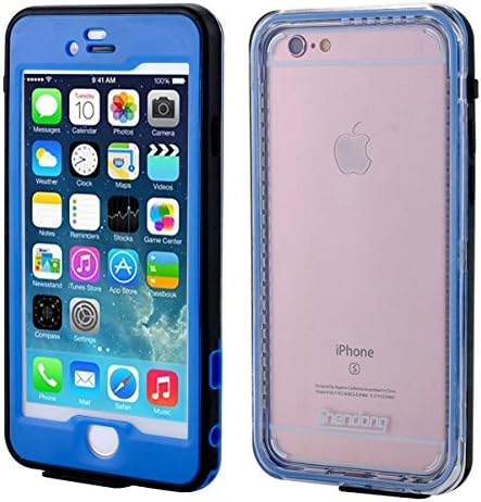 iPhone 6/6s/7 Waterproof Case, Shendong IP68 Snowproof Shockproof and Dirtpoof Full Sealed Case with Fingerprint Recognition for iPhone 6/ iPhone 6s/ iPhone 7 (Blue Green)