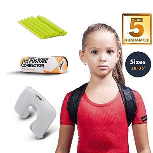PANADY Posture Corrector, Comfortable with 5 Years Warranty, Sizes: 35-48" and 28-35" (Black Teens)